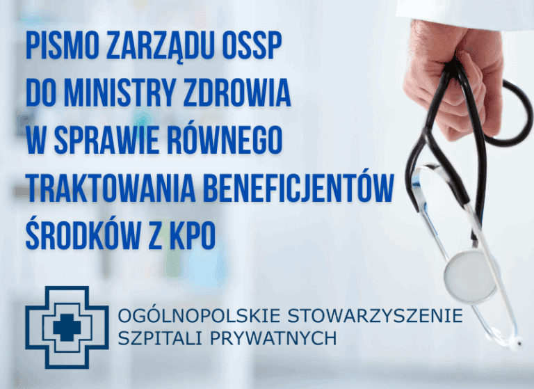 Pismo do MZ w sprawie równego traktowania beneficjentów KPO